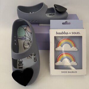 Baubles + Soles Toddler Shoes Heart and Rainbow Bauble